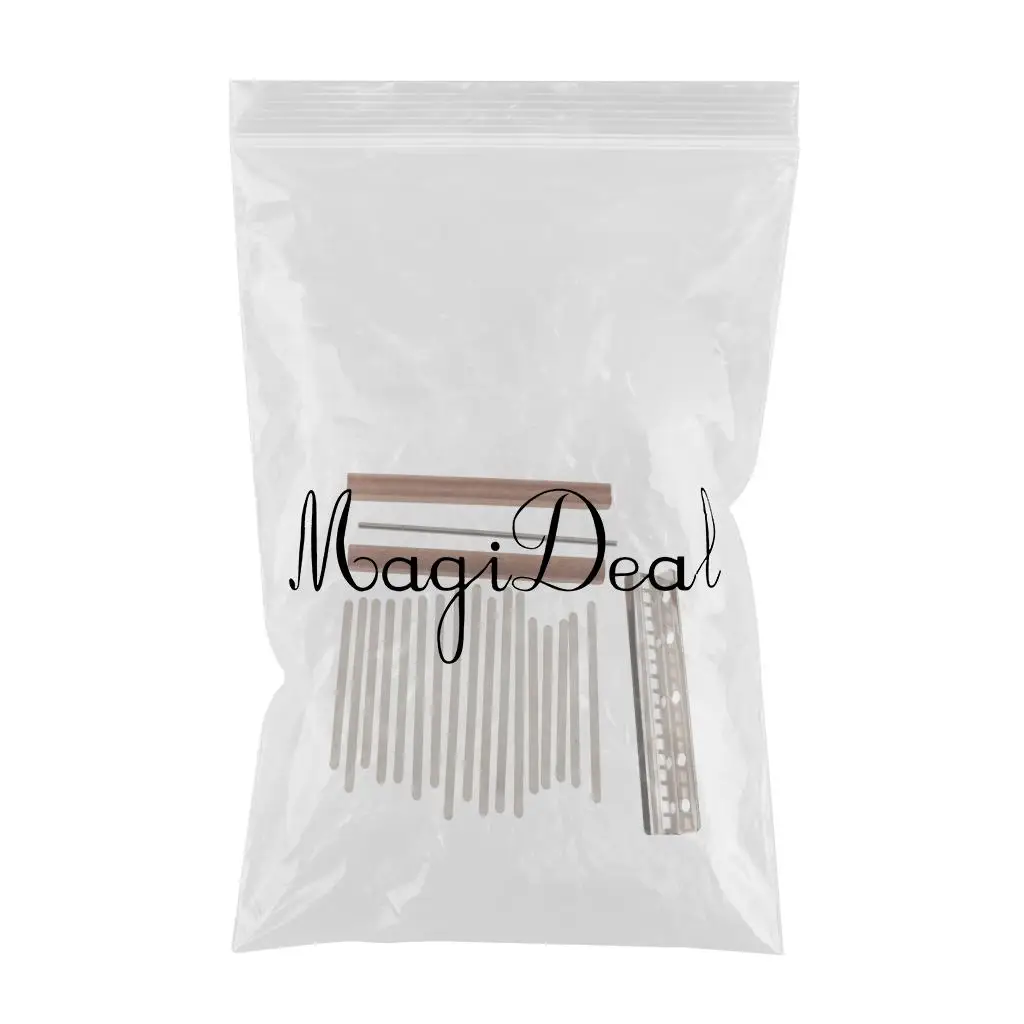 Tooyful 17 Key Kalimba Making Finger Piano Mbira Keys + Bridge for Makers DIY Tool Kalimba Bridge Thumb Piano Kit