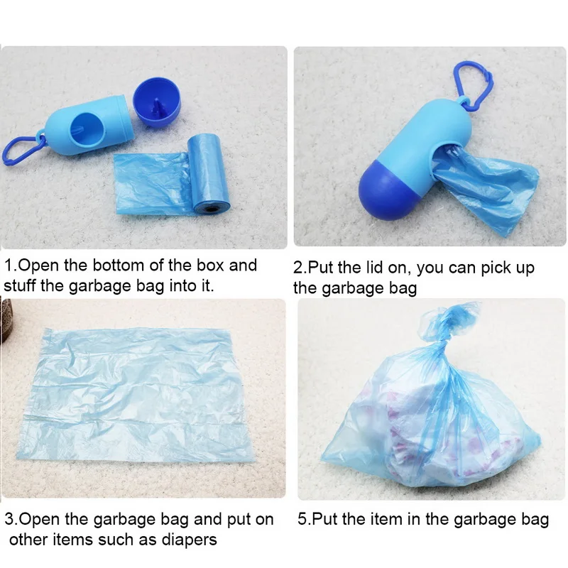 Urijk 1 шт. портативные детские подгузники оставляют мешок коробки могут быть отсоединены мешок для мусора ребенка таблетки пластиковая коробка извлечения мусорного ящика