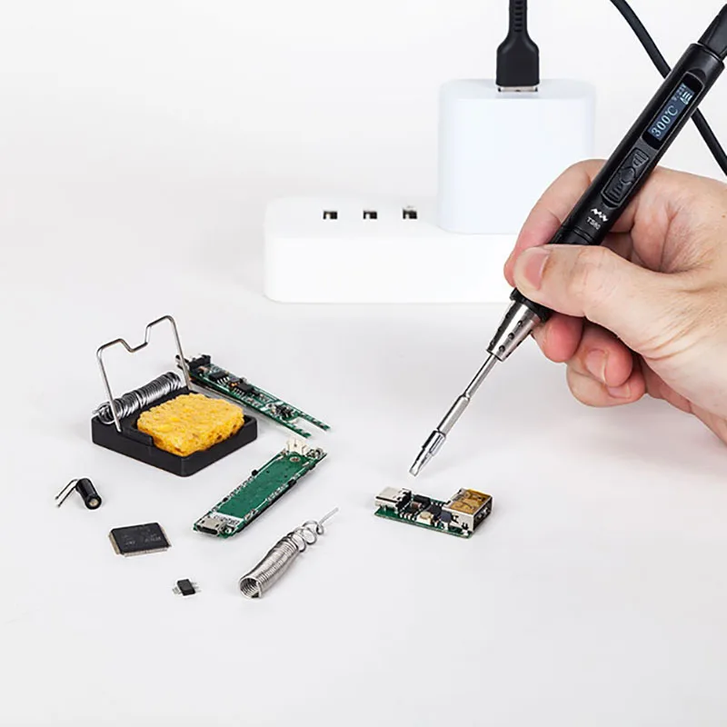 Intelligent Soldering Iron TS80 Thermostat Mini Electric Solder Iron Digital Electric Soldering Iron Set Welding Tool