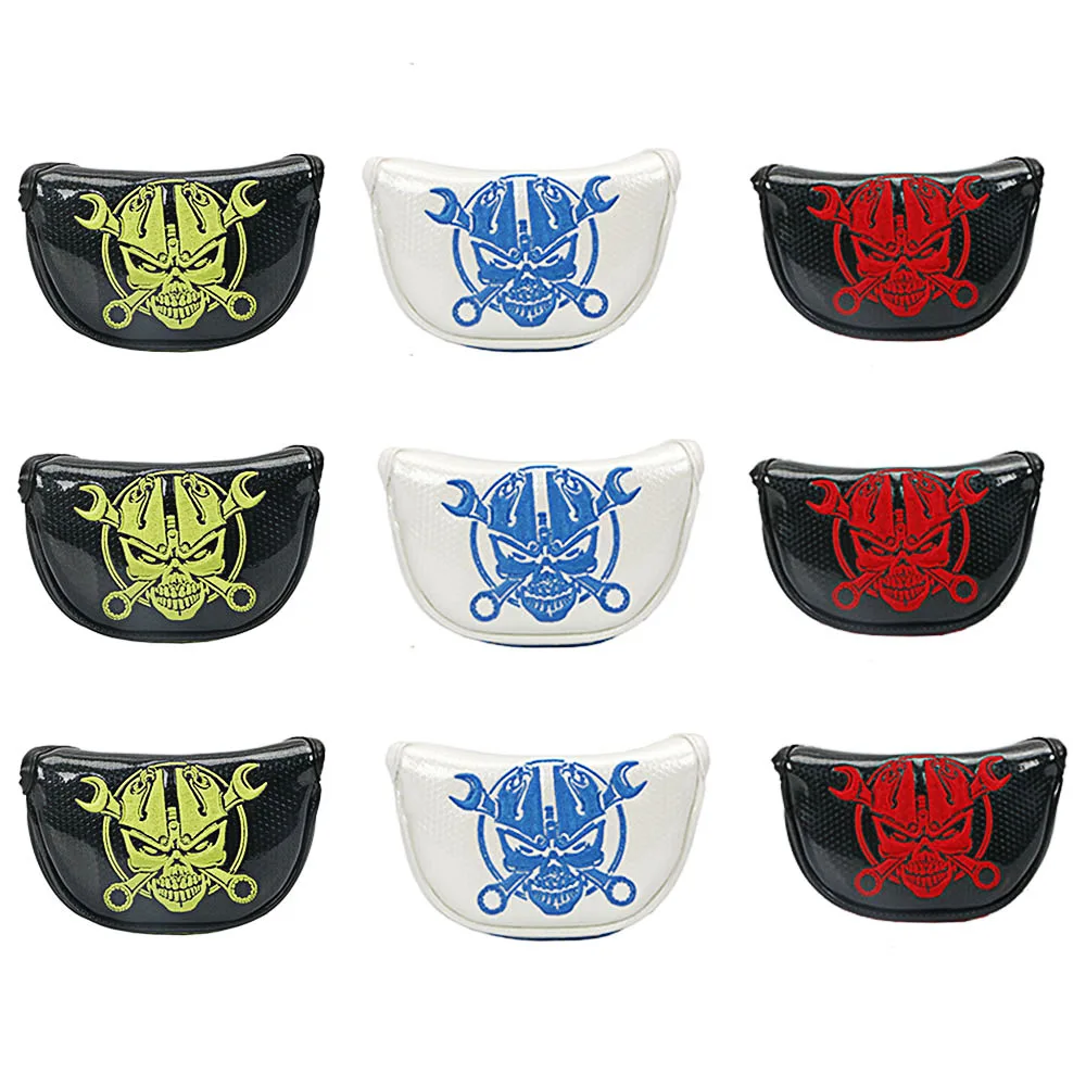 head covers for golf putter three Colors To Choose With Handmade Embroidery Pattern Protect Cover