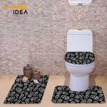 HUGSIDEA милый мультяшный Череп чехол для сиденья унитаза 3D мягкий чехол для туалета домашний декор ванная комната коврики для туалета Closestool Merletto