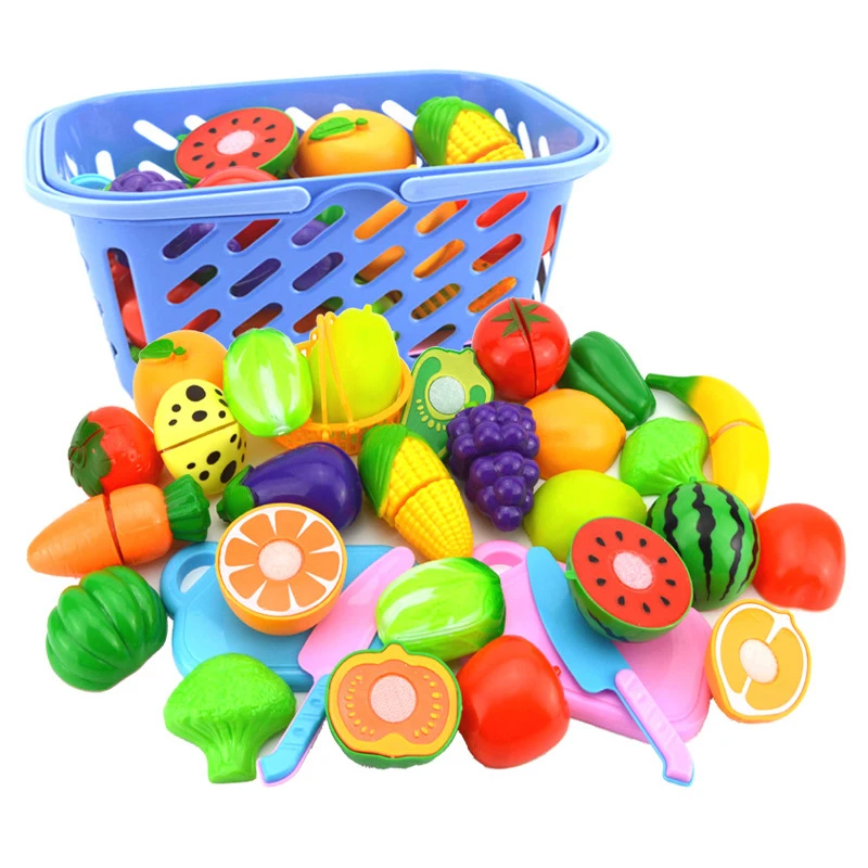 

6Pc/set Plastic Kitchen Food Fruit Vegetable Cutting Toys Cook Cosplay Educational Safety Children Kitchen Toys For Children P20