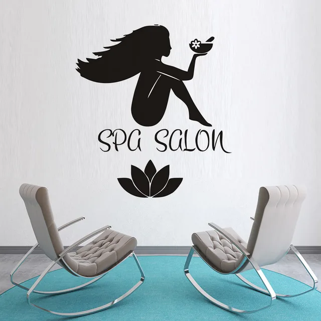 Removable Fashion Home Decor Vinyl Wall Art Decals Sticker Removable Fashion Home Decor Vinyl Wall Art Decals Sticker Spa Salon Stickers Women Body