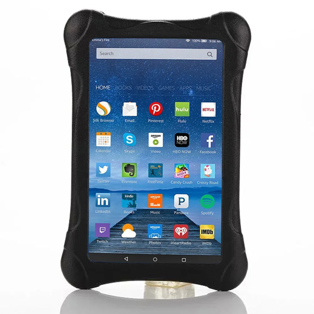 Детский противоударный чехол для Amazon Kindle Fire HD 7 / детская Толстая пена EVA задняя крышка 7 дюймов планшеты рукав чехол - Цвет: Черный