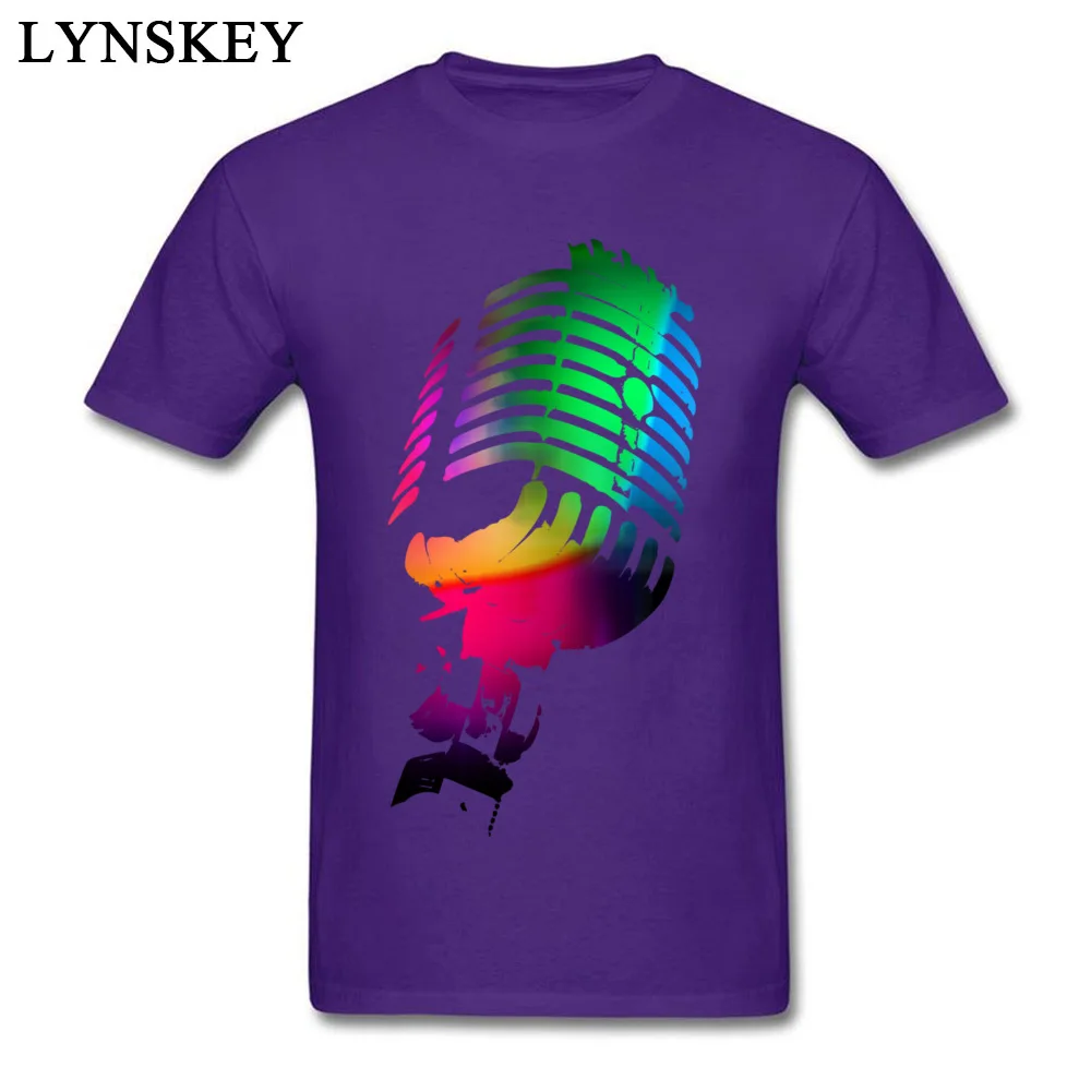 O Neck 100% Cotton Male T-shirts Casual Short Sleeve Tops Tees 2017 Newest Street Tee Shirt The Neon Microphone Top Quality The Neon Microphone purple