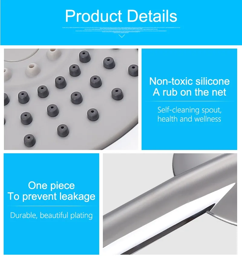 Hand Shower Head,3 Function Chuveiro Douchekop,Mist Showerheads,Multi-Function Three Water Round Handheld Shower Sprayer (7)