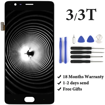 

5.5'' For OnePlus 3 3T LCD Touch Screen A3000 A3003 Assembly Replacement Digitizer Display Free Gifts For OnePlus 3