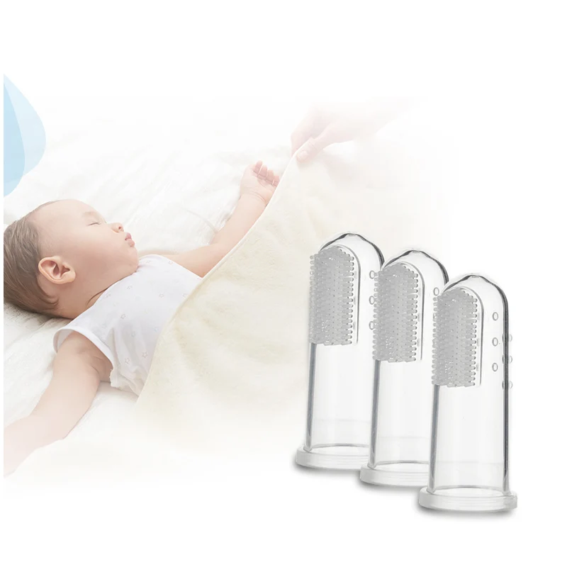 Baby Kids Silicone Finger Toothbrush Children Teeth Clear Gum Brush Infant Deciduous Tooth Brush Massage Children's Tooth Brush