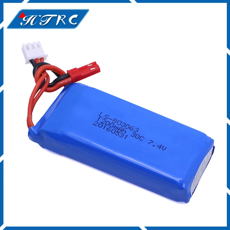 Yizhan Тарантул X6 lipo Батарея 7.4 В 1200 мАч 2 S 30C JST для WLtoys Quadcopter Drone V666 V262 v323 вертолет |