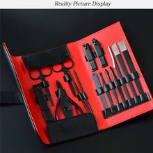 Маникюр педикюр набор 15 шт Нержавеющая сталь ногтей профессиональный грумминг комплект manicuria N1