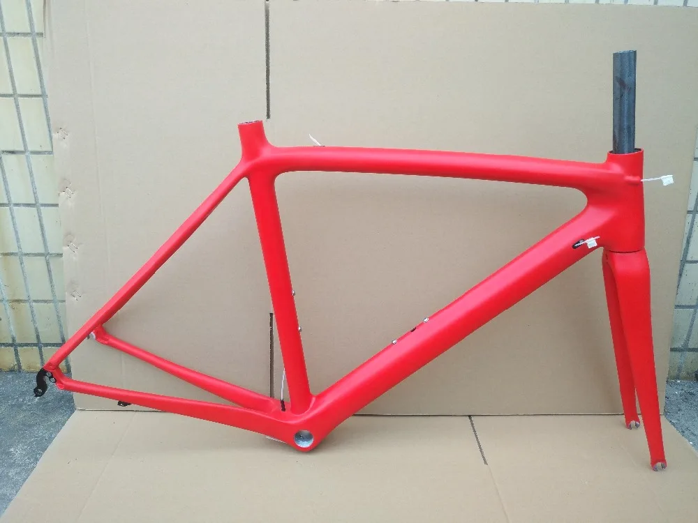 Excellent EARRELL stock ultralight full carbon fiber road bike frame bicycle frame solid color frame free custom color with seatpost frok 3