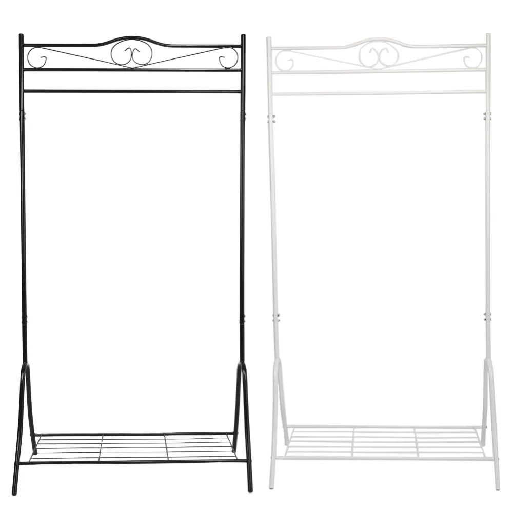 Stainless Steel Metal Corner Entryway Coat Rack With Storage Shoe