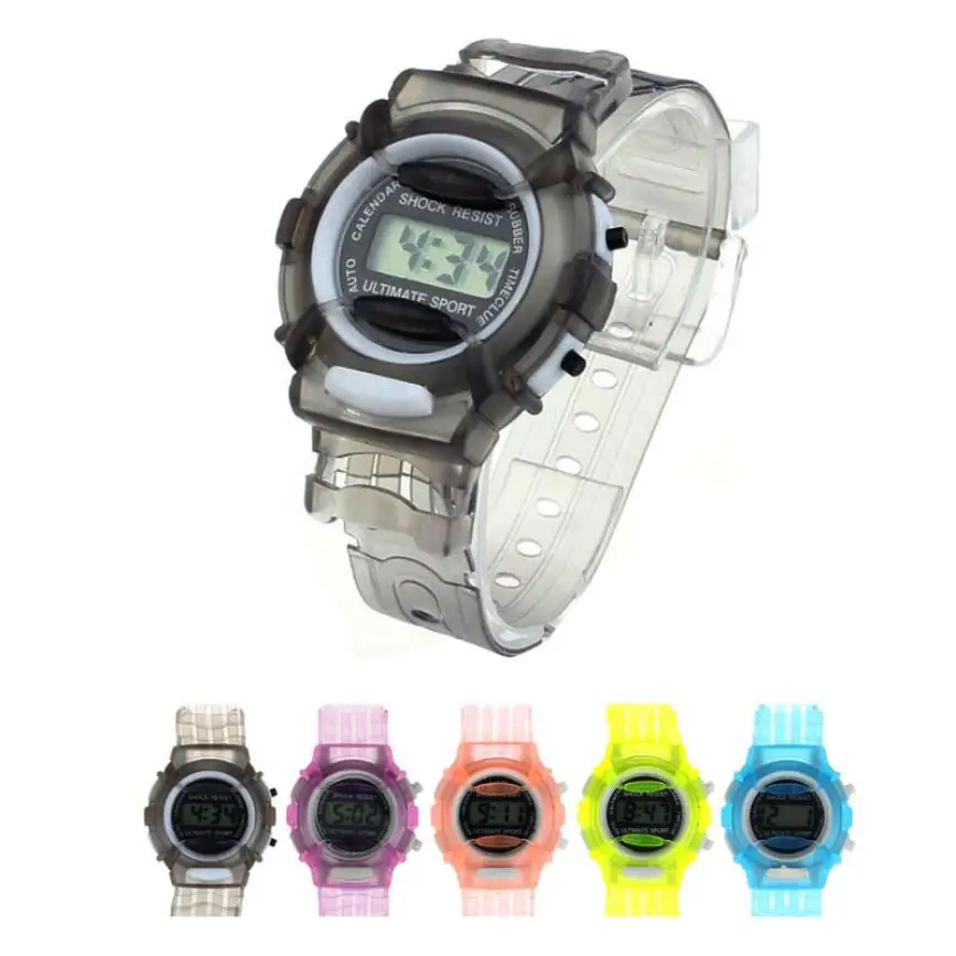 

NEW Arrivals Boys Girls Children Students Waterproof Digital Wrist Sport Watch LED Bracelet Fashion Strap Colorful