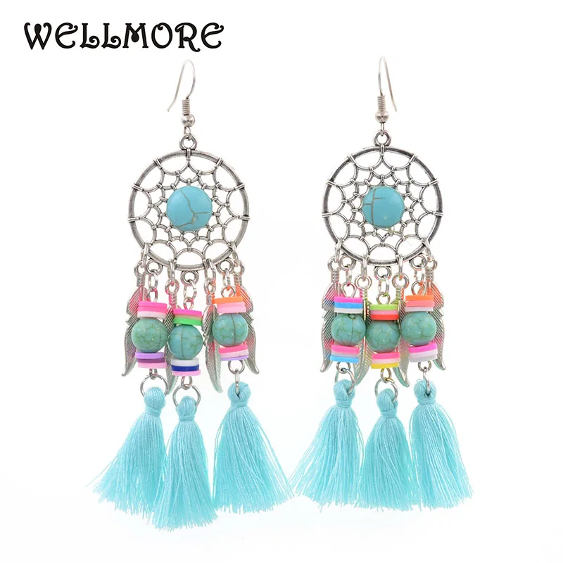 WELLMORE новые модные серьги кисточки для женщин ювелирные изделия оптом|tassel