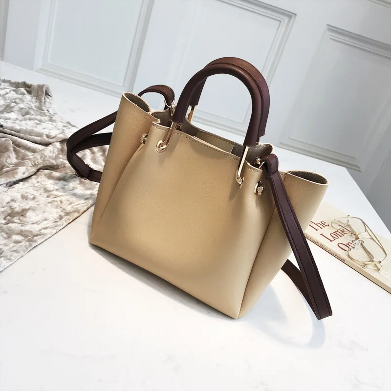

Women's 2019 New Tote Bag Fashion Casual Bag Sac A Main Femme Famous Tote Solid Color Boston Shoulder Bag