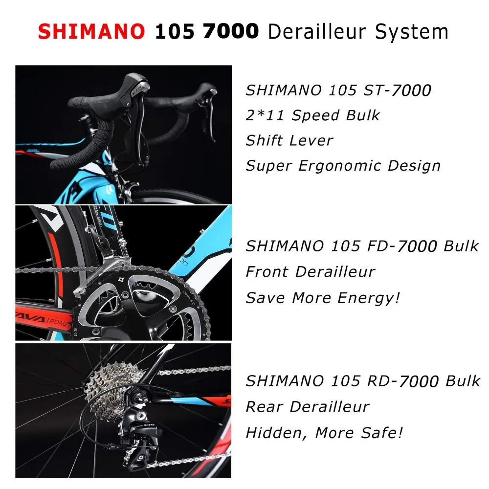 Best SAVA Road Bike 700c Carbon Road Bike Speed Carbon Road Bicycle Carbon Bike with SHIMANO 105 R7000 EU Taxes free Velo de route 2