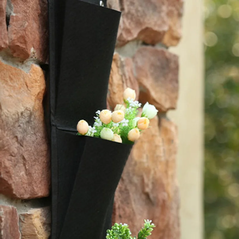 4 кармана вертикальные сумки настенный вазон-установленный подвесной дом садоводство растение цветок Посадка гостиная Крытый сад PAK55