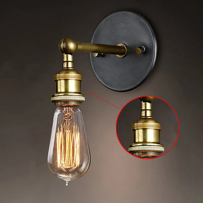 ?Loft Vintage Wall ? Lamp Lamp With Edison Bulb Bedside Wall ? Sconces Sconces E27 Home Lighting ...