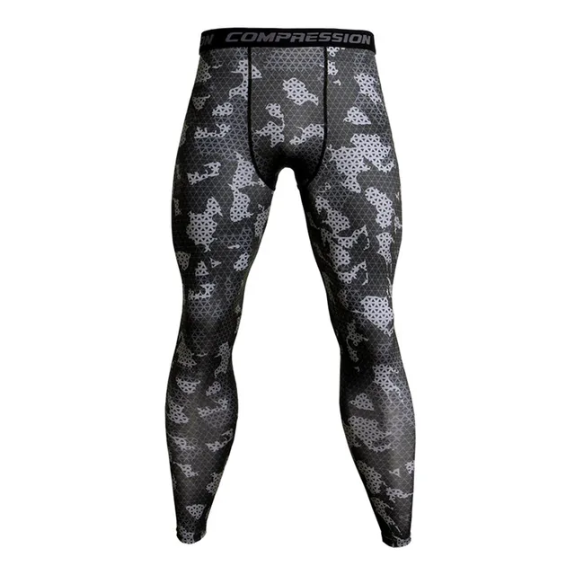 US $6.49 Camouflage Compression Pants Running Tights Men Soccer Training Pants Fitness Sport Leggings Men Gy