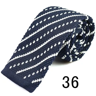 Полосатые вязаные галстуки, вязаные галстуки для мужчин и женщин, костюмы, вязанные Галстуки для отдыха, деловые повседневные обтягивающие мужские галстуки - Цвет: 36