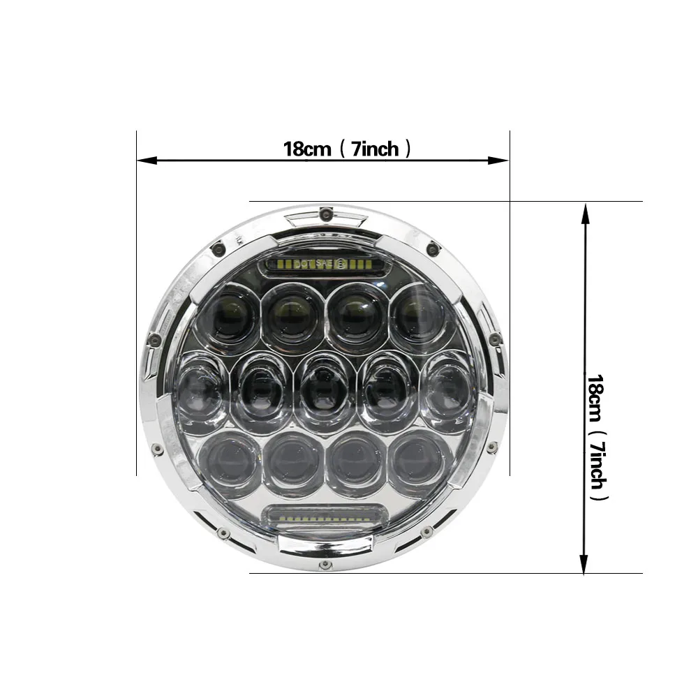 7 дюймов H4 светодиодный мото-фара для Harley Davidsion Softail Slim Fat Boy 7 дюймов Halo Angel Eye DRL светодиодный мото rcycle налобный фонарь