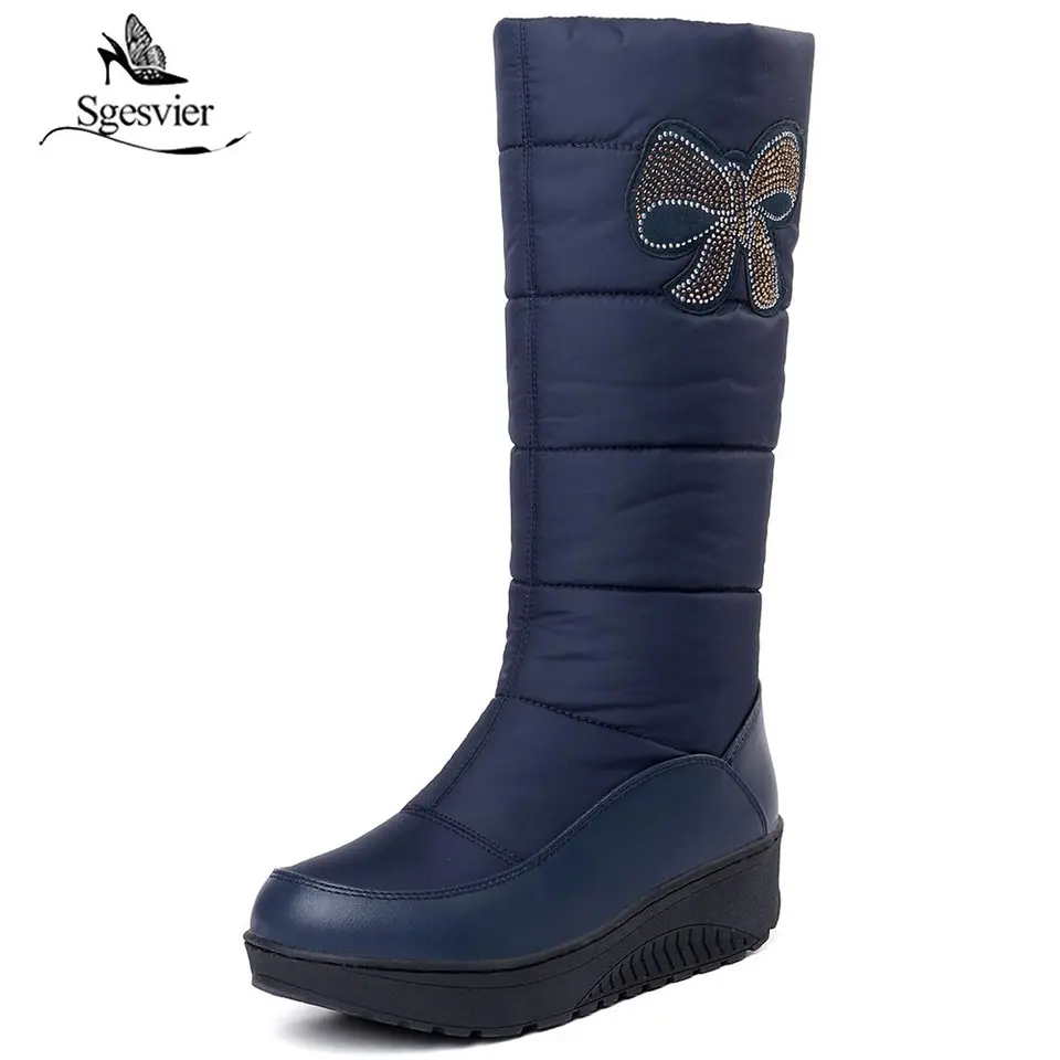 womens wedge knee high boots