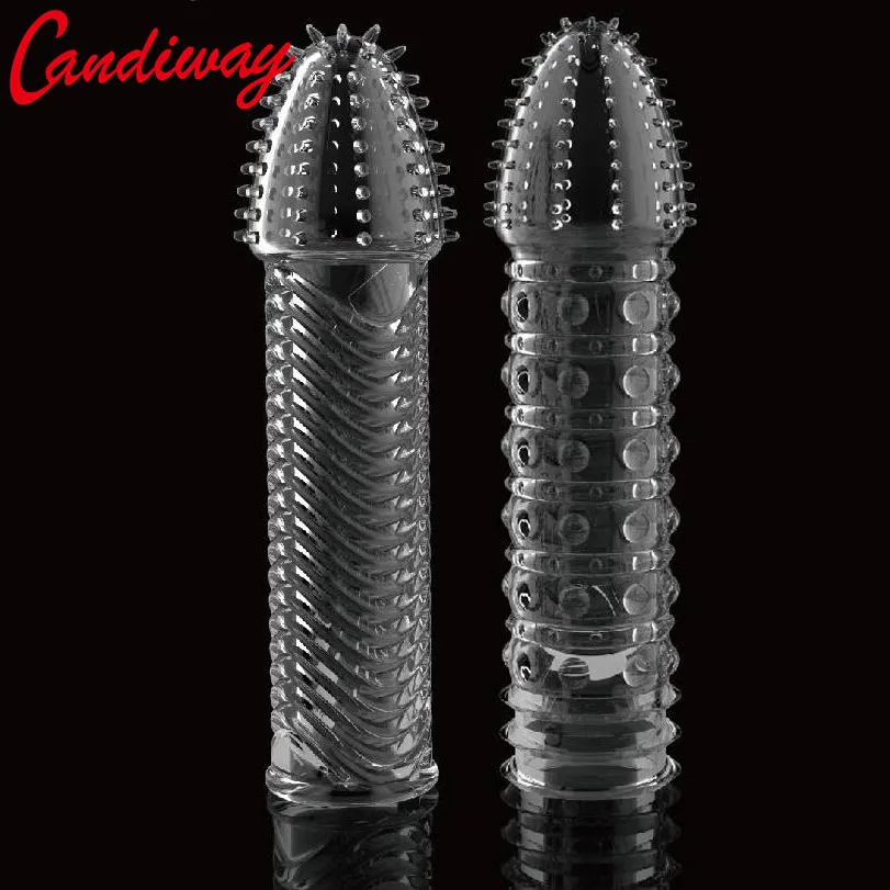 Delay Condoms erection cock Sleeve Ring Full Cover Penis ...
