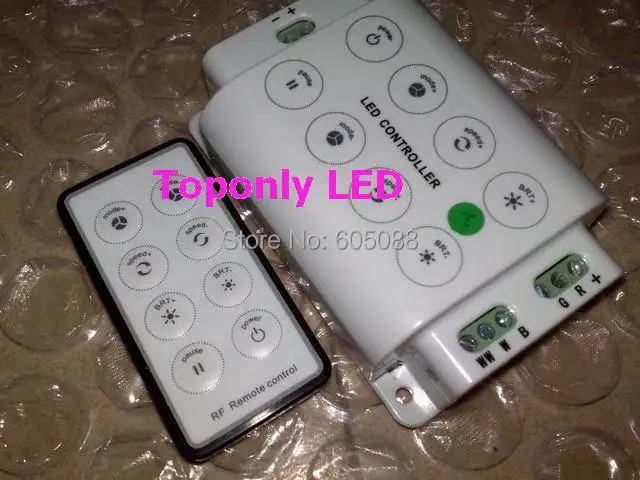 

DC12/24v compatible 4-in-1 rgbw led remote controller with touch interface + 8-keys RF remote control panel CE&ROHS hot selling