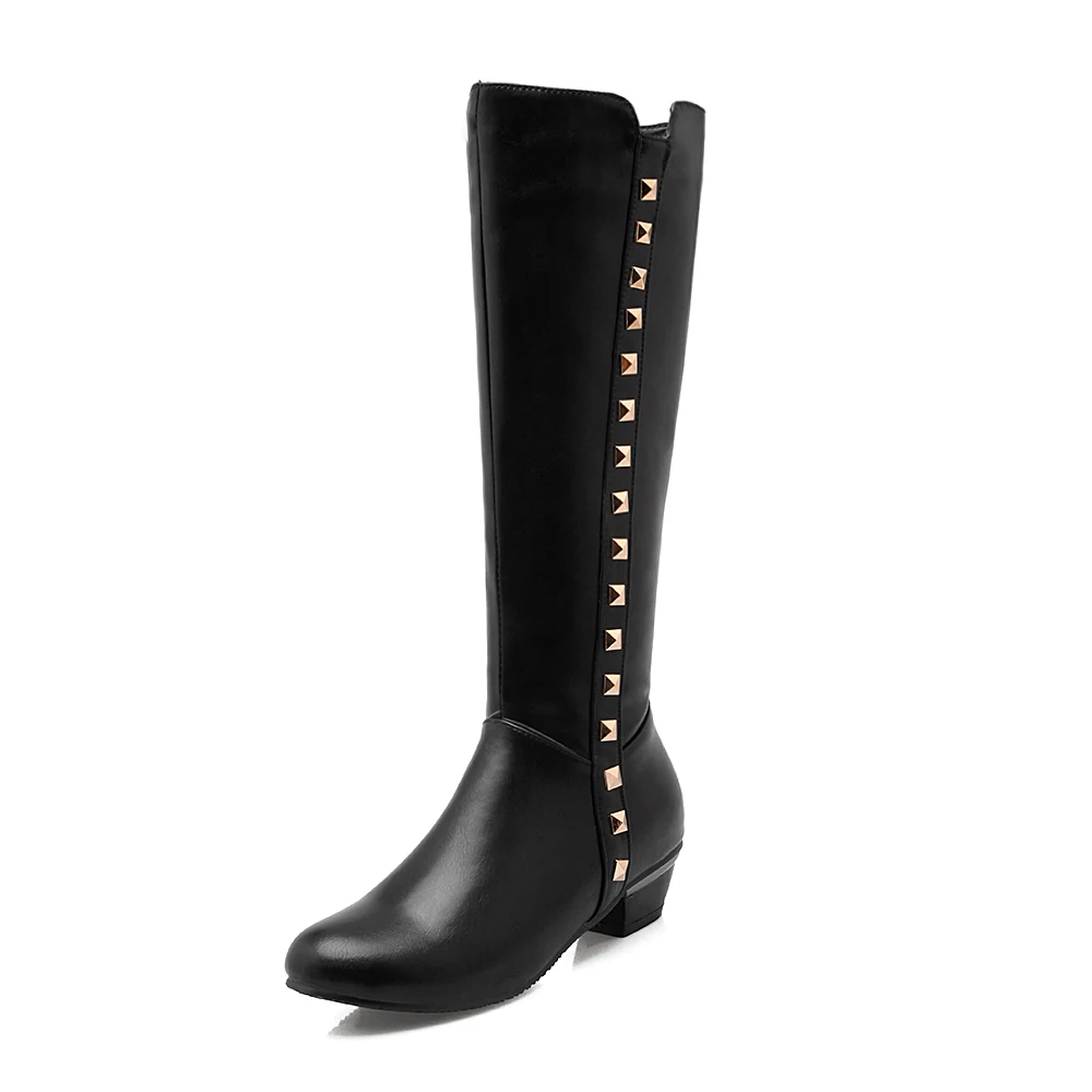 Femme Taille 9133 Noir De L'intention Brun Carré Us 9134 Mode Chaussures Blanc Bottes Genou 9131 Rond 4 Initiale Bout 9132 Femmes 15 Haute Talons Gris wBxTPqAaB