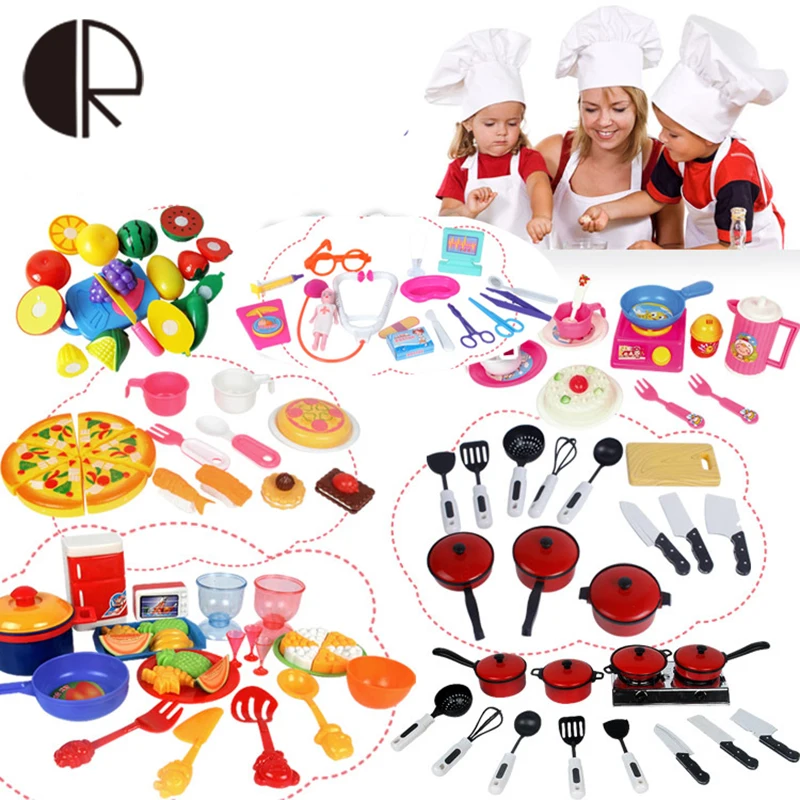 Miniature Kitchen Toy Girls Boys Pretend Food Tableware Toys For Kids