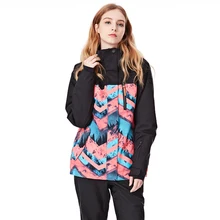 GSOU зимняя женская лыжная куртка водонепроницаемая дышащая Снежная куртка Высокая-Q Лыжная и сноубордическая теплая куртка ветрозащитная