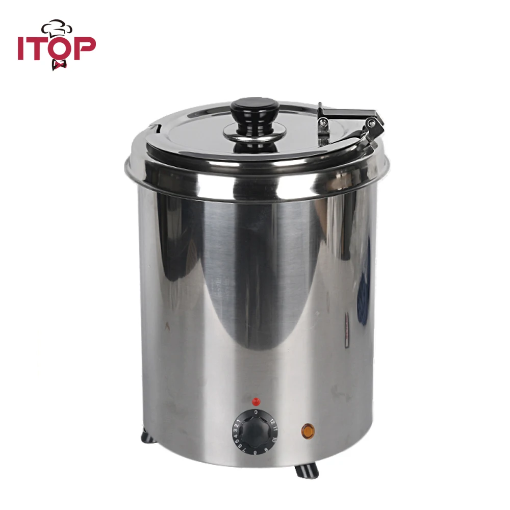 Electric Commercial 5.7L Soup Kettle Warmer Pot Wet Heat Stainless