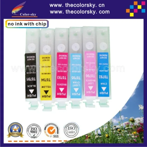79 T0791 refillable ink cartridge for epson Stylus Photo 1400 1500W P50