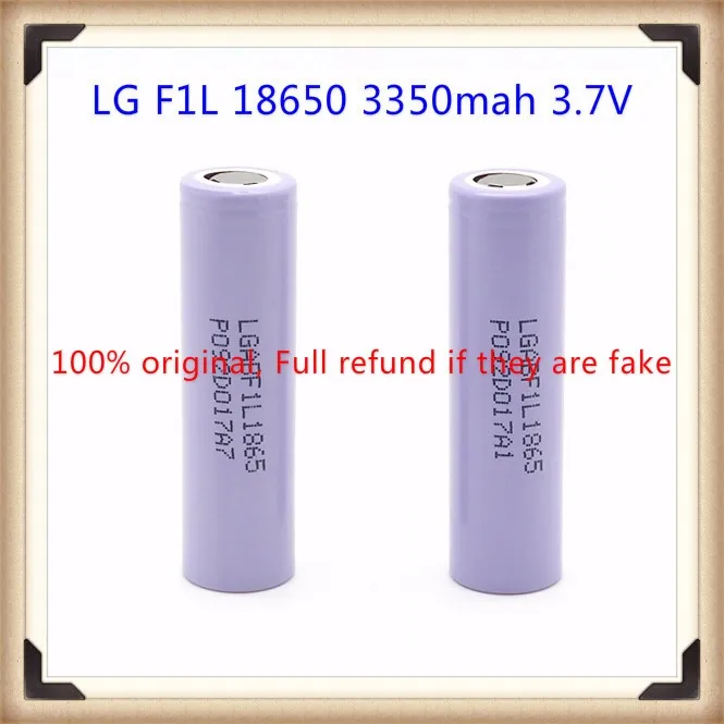 LG 18650 F1L 3350 mah 3,7 V аккумуляторная батарея с плоским верхом(1 шт