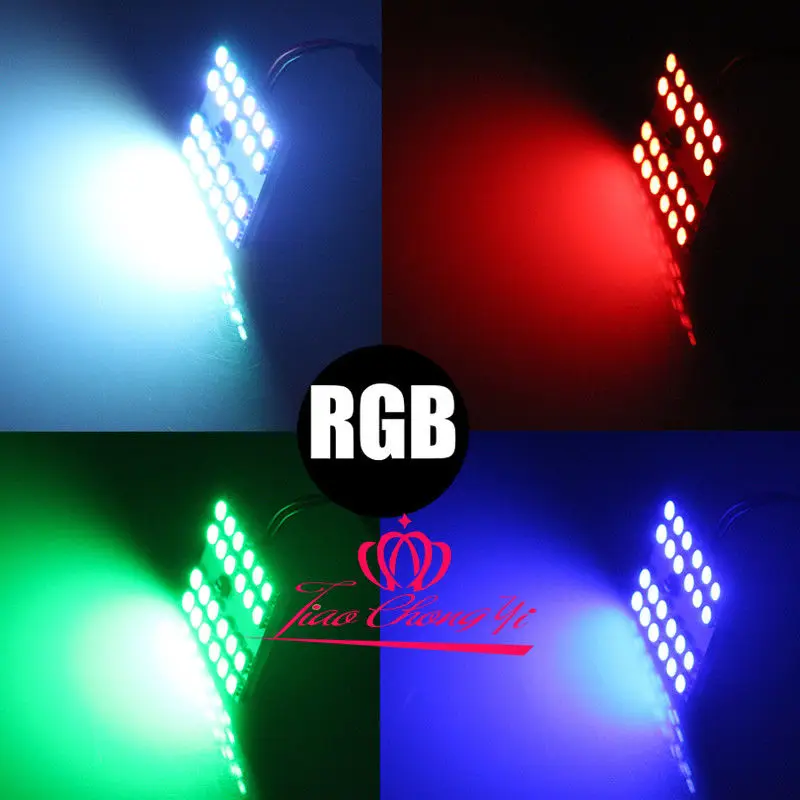 2 блока T10 Festoon 36SMD RGB светодиодная купольсветильник ПА для чтения + пульт