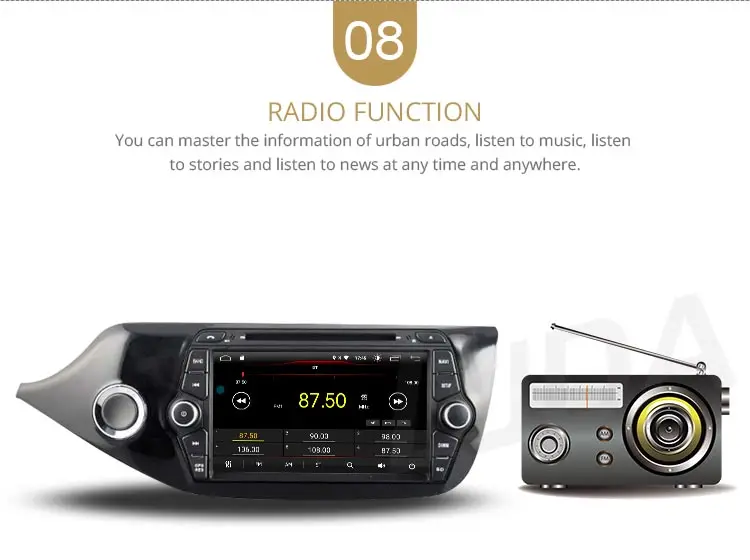 Top LJDA Android 9.1 Car DVD Player For KIA Ceed 2013 2014 2015 GPS Navigation 2 Din Car Radio Multimedia WIFI Stereo IPS Auto Audio 10