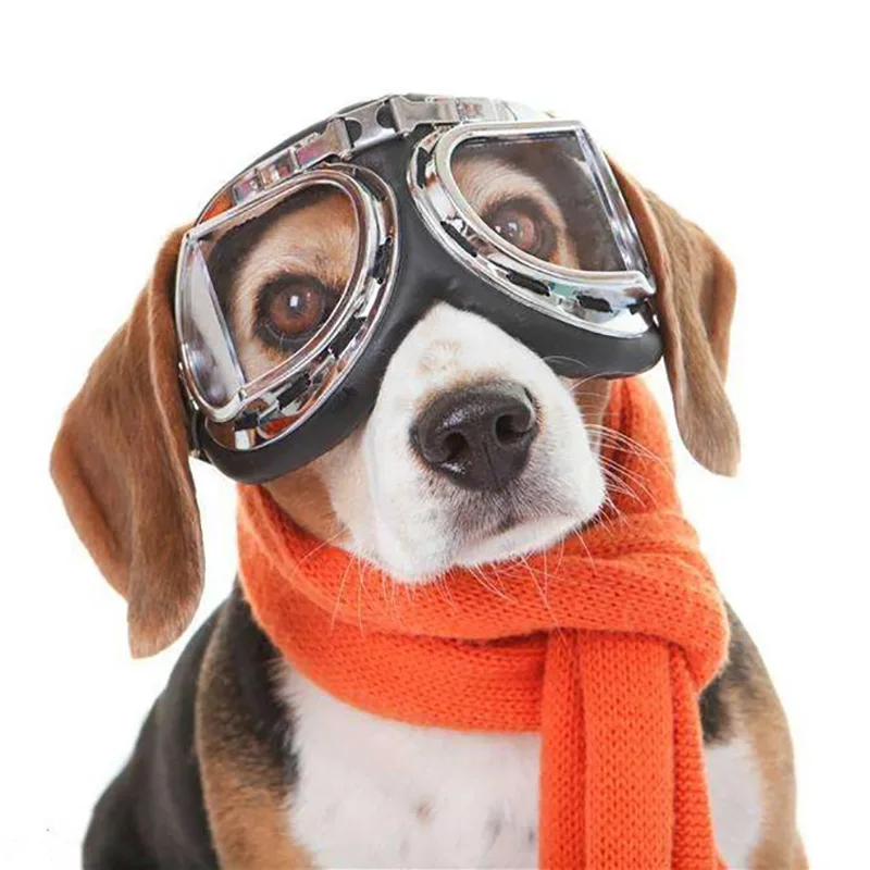 Прохладный собака солнцезащитные очки Защита от ультрафиолетовых лучей ветрозащитный очки для домашних животных очки для средних и больших собак плавательные очки для катания на коньках аксессуары