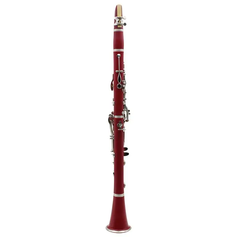 SLADE кларнет ABS 17 ключ bB плоский сопрано бинокулярный кларнет с пробковой смазкой ткань для очистки перчатки 10 Reeds отвертка Рид - Цвет: Red