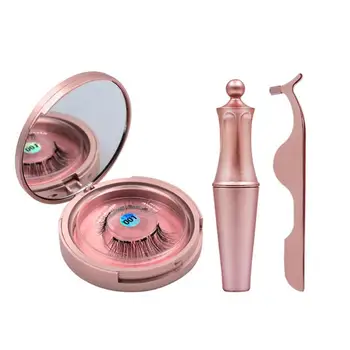 

Magnetic Eyelashes Natural Magnet False Eyelashes Lashes With Liquid Eyeliner & Magnetic False Eyelashes & Tweezer Set