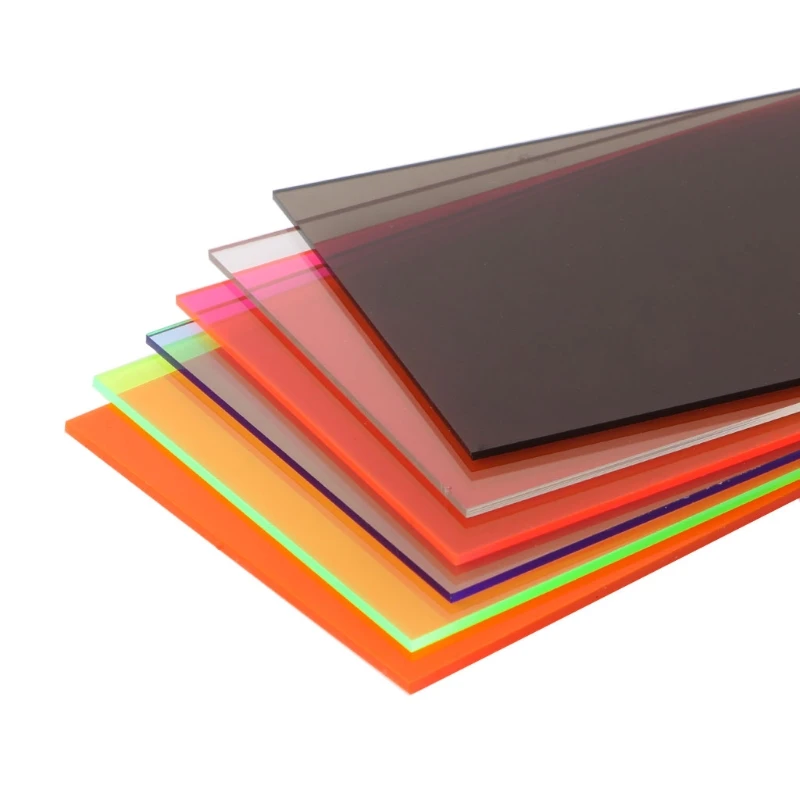 1PC Plexiglass Board Multicolor Acrylic Sheet Organic Glass DIY Model Making Board 10x20cm