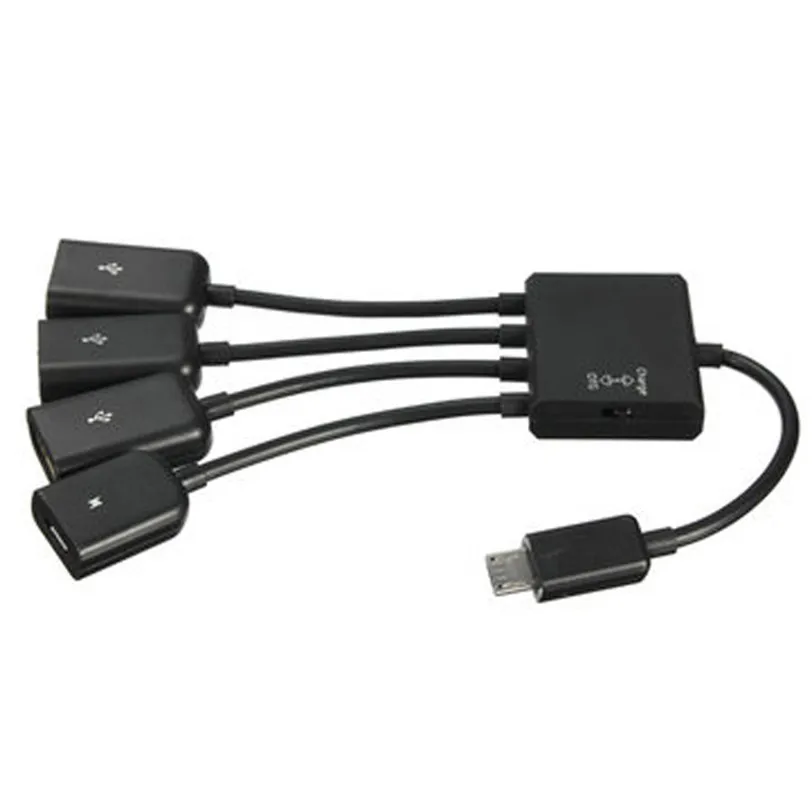 Кабель-адаптер для концентратора 4 в 1 Micro USB power Charging Host OTG Aug11 профессиональная заводская цена Прямая