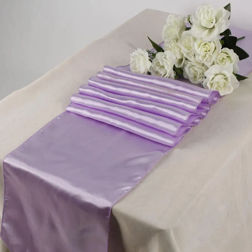 New Arrival Satin Table Runners Lavender 30x275cm Table Runners For
