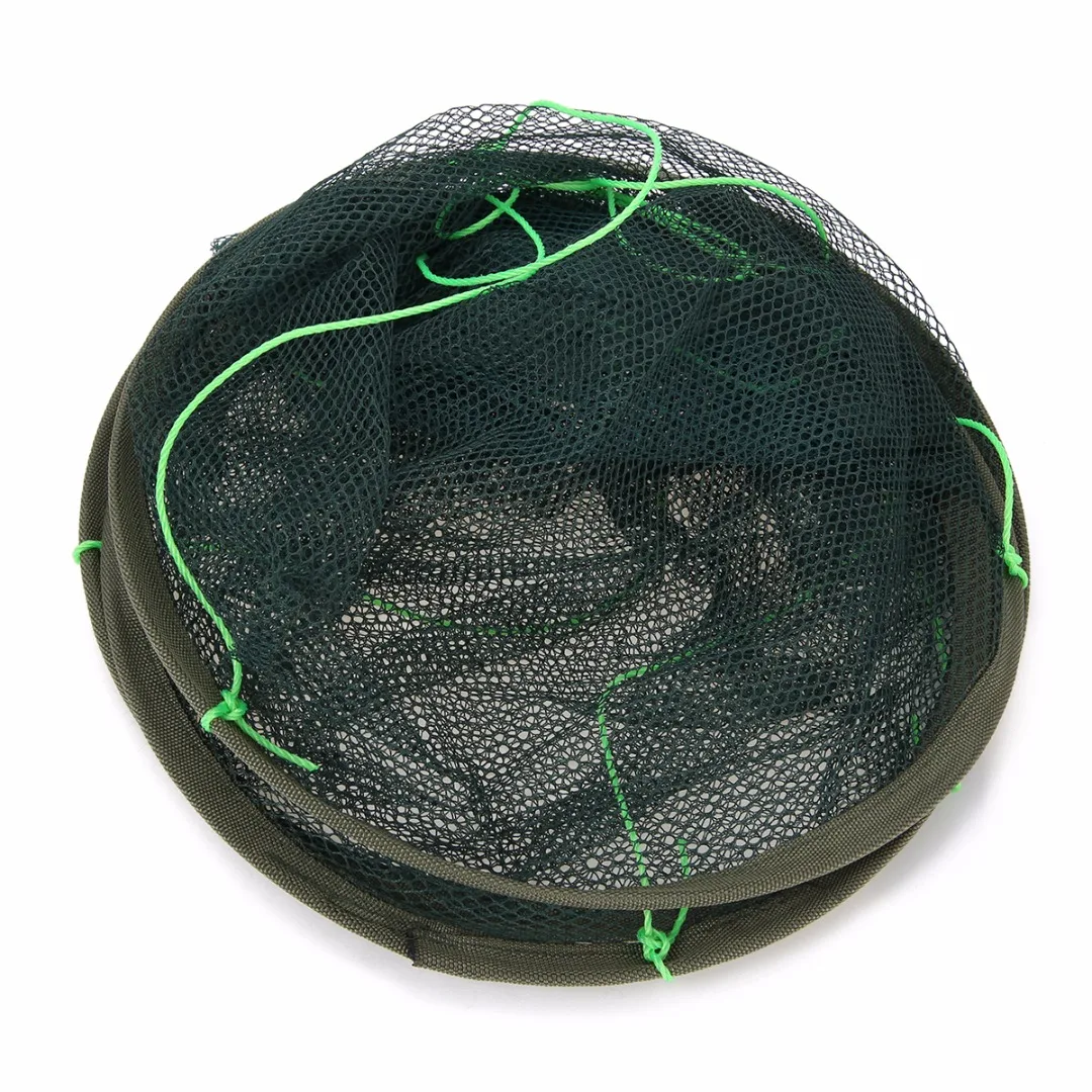 

39''/100cm Fishing Net Green Drop Landing Fishing Net Pier Harbour Pond Net For Catching Prawns Shrimps Crabs Fishing Tool