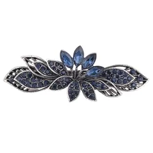 EASYA Мода синий кристалл горного хрусталя цветок заколки для волос заколки дизайн Hairwear аксессуары для волос ювелирные изделия для женщин