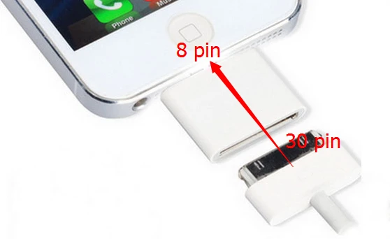 imágenes para Comercio al por mayor 300 unids/lote 30 pin a 8 pin adaptador para iphone 5 5S 5C 6 6 Plus 7 7 plus Soporte iOS9.3.2 10 10. x. x convertidor adaptador imágenes para Comercio al por mayor 300 unids/lote 30 pin a 8 pin adaptador para iphone 5 5S 5C 6 6 Plus 7 7 plus Soporte iOS9.3.2 10 10. x. x convertidor adaptador