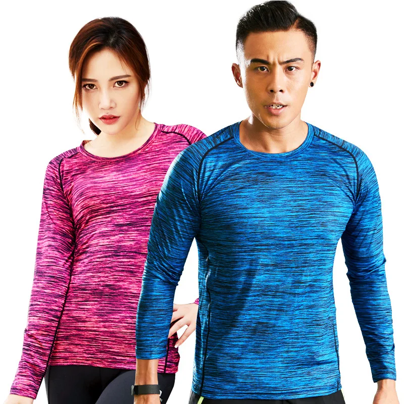 

Outdoor long sleeved long sleeved dry clothes, sports thin and breathable, loose fitness summer couple fast dry t-shirts