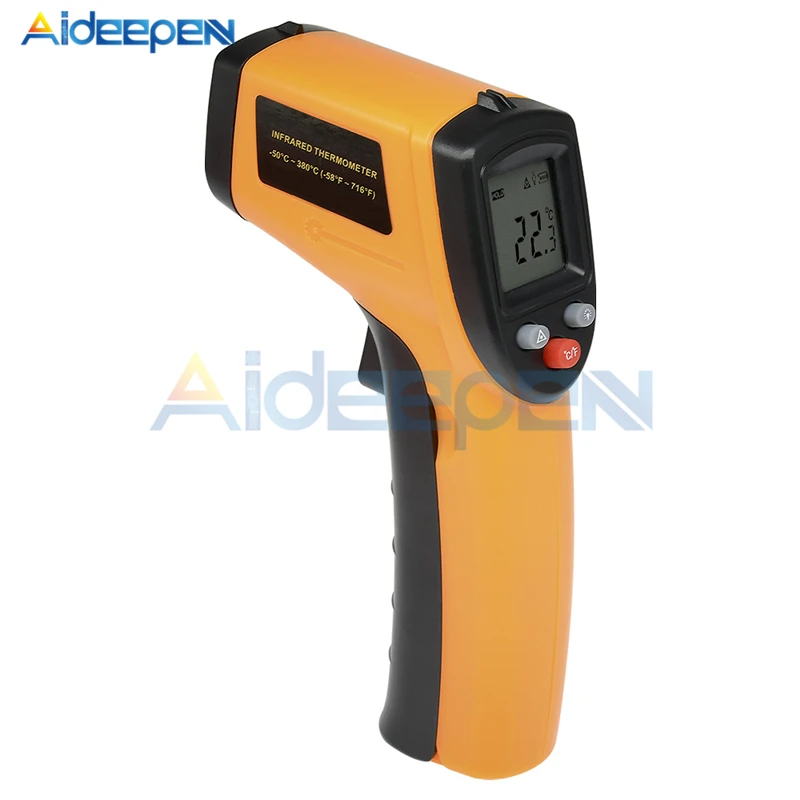 

LCD Digital GM320 Infrared Thermometer Non Contact Pyrometer IR Laser Ponit Gun Temperature Scanner with Backlight -50~380degree
