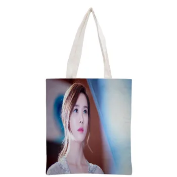 

Lee Da Hae Handbag Korea-Pop printing canvas tote bag Reusable Foldable Canvas Women Bags 30x35cm custom your image