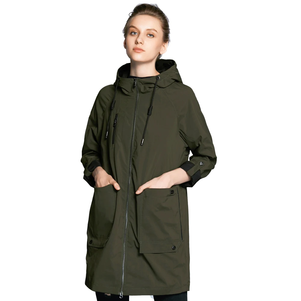 ICEbear 2018 new woman trench coat fashion with full sleeves design women coats autumn brand casual plus size coat GWF18006D цена ICEbear 2018 new woman trench coat fashion with full sleeves design women coats autumn brand casual plus size coat GWF18006D цены онлайн