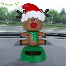 Горячая Рождественская шляпа олень на солнечных батареях танцы Рождество качающийся анимированный поплавок Танцующая Игрушка Декор автомобиля 18 Aug